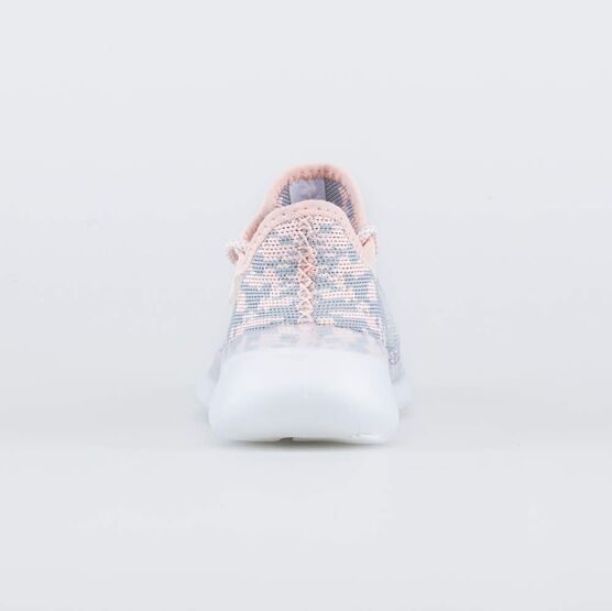 641032-12 Текстильные кроссовки для девочки для девочки роз-сер фото №5