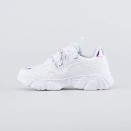 644357-72 Белые кроссовки с двойной шнуровкой для девочки белый фото №2