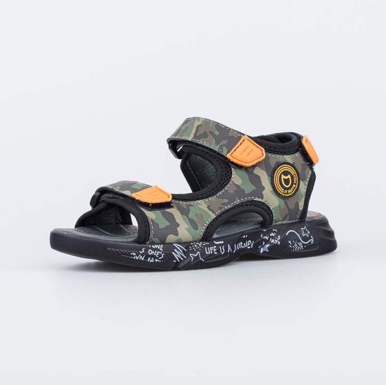 524104-22 Сандалии для мальчика Камуфляж для мальчики зеленый
