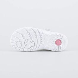 422080-22 Кожаные сандалии на липучках для девочки белый фото №3