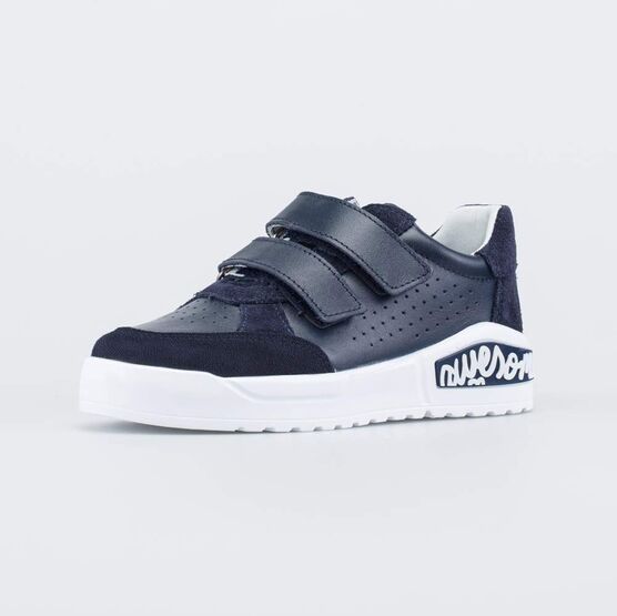 532317-21 Полуботинки на липучках для мальчики синий