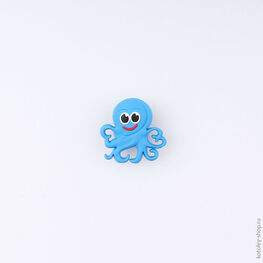 03014002-40 Украшение для обуви Осьминожка для универсальные голубой