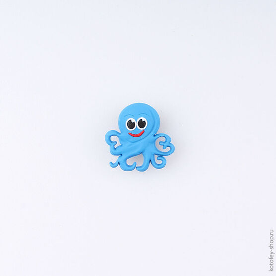 03014002-40 Украшение для обуви Осьминожка для универсальные голубой