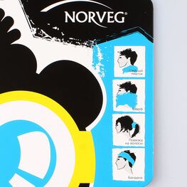 7WBURU-139 Шарф-трансформер тонкий NORVEG, черно-синий для универсальные фото №2