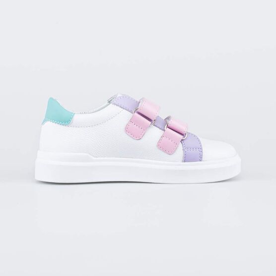 532303-22 Полуботинки на липучках для девочки белый фото №2