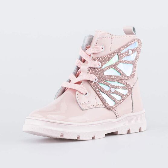 352354-21 Ботинки из натуральной кожи Крылья Феи для девочки розовый