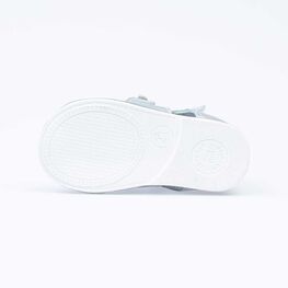 122157-21 Босоножки для девочки кожаные для девочки срб-бел фото №3