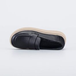 532334-21 Кожаные туфли-лоферы в школу для девочки черный фото №4