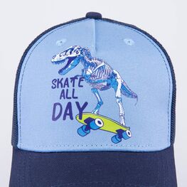 07709063-40 Кепка-бейсболка с сеткой для мальчика Динозавр для мальчики синий фото №4