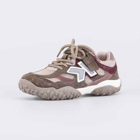 644560-11 Дышащие кроссовки со сквозной сеткой для девочки розовый,коричневый