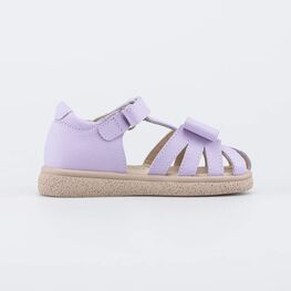 522200-22 Кожаные сандалии на липучках Бантик цифровой лавандовый для девочки цифровой лавандовый фото №2