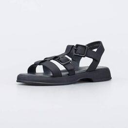 622519-22 Кожаные босоножки для девочки для девочки черный