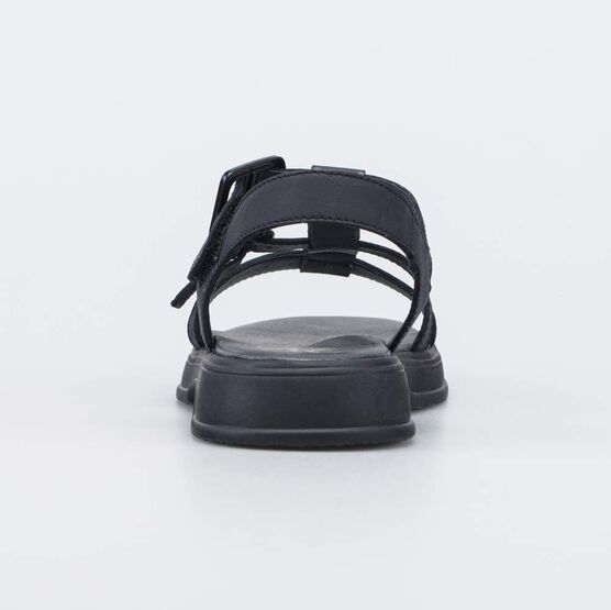 622519-22 Кожаные босоножки для девочки для девочки черный фото №5