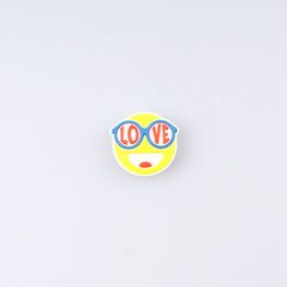 03014008-40 Украшение для обуви Смайл для универсальные желтый фото №3