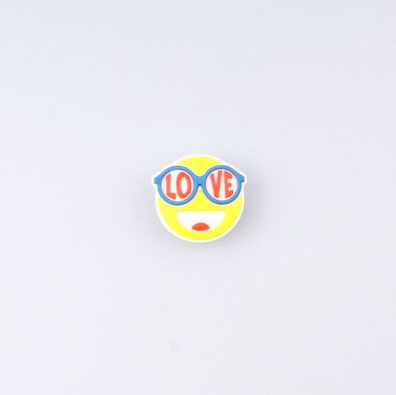 03014008-40 Украшение для обуви Смайл для универсальные желтый фото №3