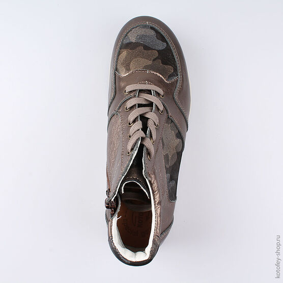 752133-22 Ботинки для девочки бронзовый фото №4