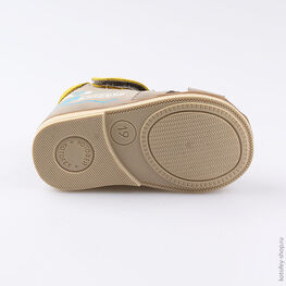 022108-22 Туфли летние для мальчики сер-жел фото №3