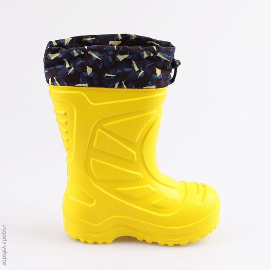 365005-11 Резиновые сапоги для мальчики жел-син фото №2