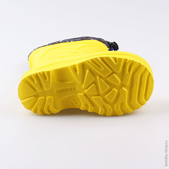365005-11 Резиновые сапоги для мальчики жел-син фото №3