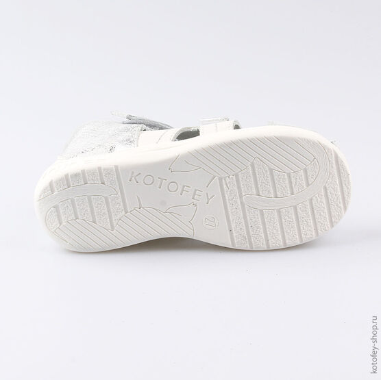 322057-25 Босоножки для девочки срб-бел фото №3