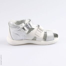 322057-25 Босоножки для девочки срб-бел фото №2