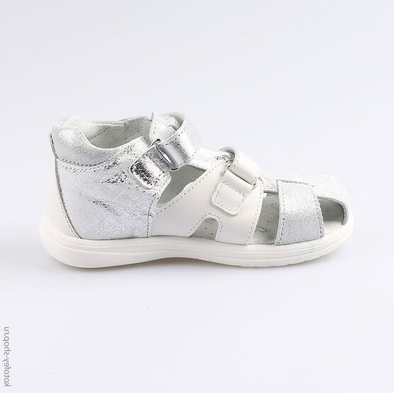 322057-25 Босоножки для девочки срб-бел фото №2