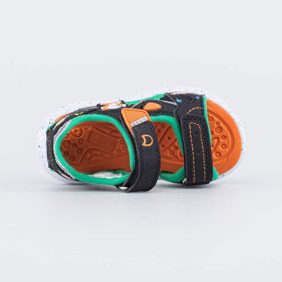 124027-12 Пляжные сандалии для мальчики чер-зел фото №4