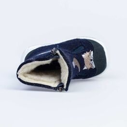 167055-42 Валенки для девочки с котенком синий для девочки синий фото №4