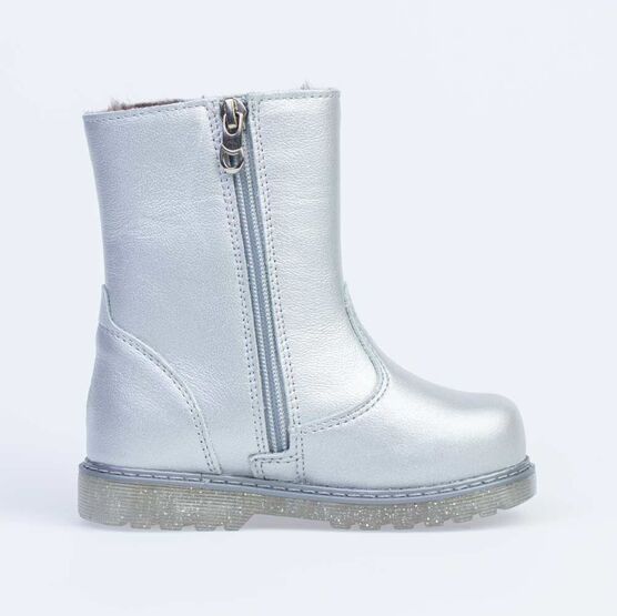 362100-51 Зимние сапожки для девочки для девочки серебристый фото №2