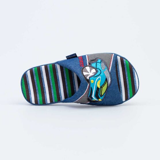 531214-12 Тапочки для мальчики син-зел фото №4