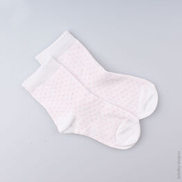 07842275-42 Носки детские хлопковые белые для девочки белый