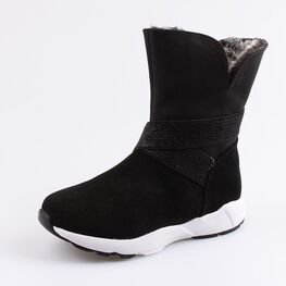 664043-41 Сапожки для девочки чер-сер