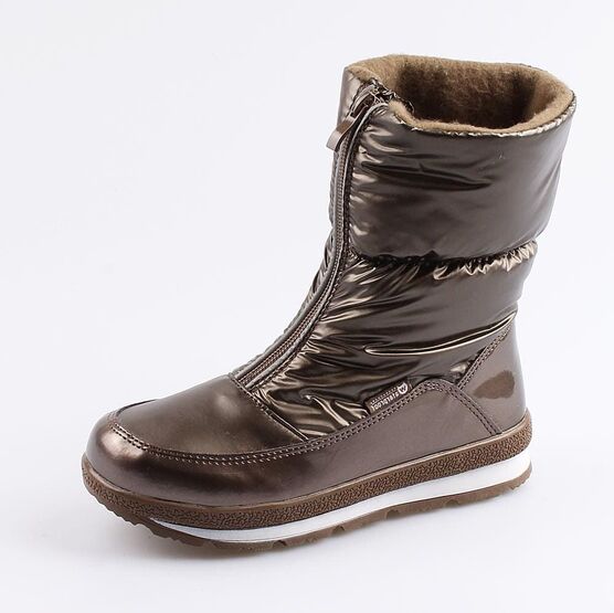 664916-46 Мембранные сапожки для девочки бронзовый