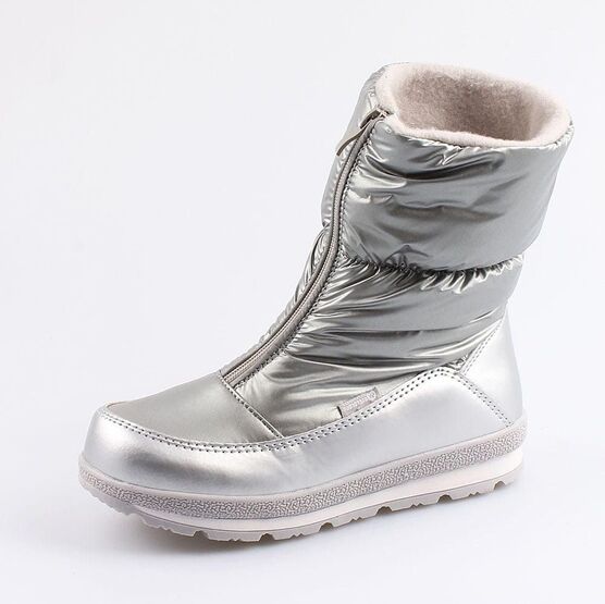 764917-43 Мембранные сапожки для девочки серебрист.