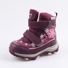 454809-43 Мембранные ботинки с LED-подсветкой для девочки фио-сир