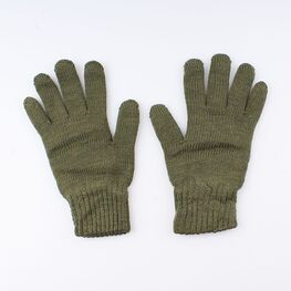 07722132-40 Перчатки детские двухслойные зеленые для мальчики зеленый фото №2