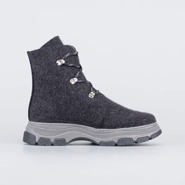 857006-03 Женские ботинки из войлока для девочки темно-серый фото №2