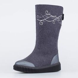 867096-44 Валенки с потайной молнией серый для девочки серый