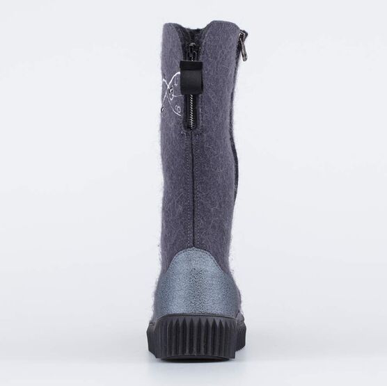 867096-44 Валенки с потайной молнией серый для девочки серый фото №5