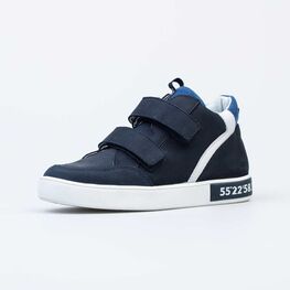 752188-21 Ботинки на липучках для мальчики светло-синий