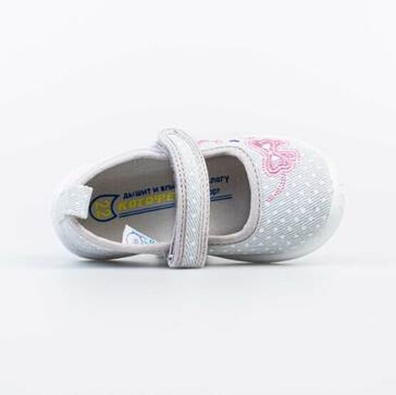 231170-12 Текстильная обувь для девочки серый фото №4