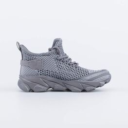 441020-13 Кроссовки из вязаного текстиля для мальчики серый фото №2