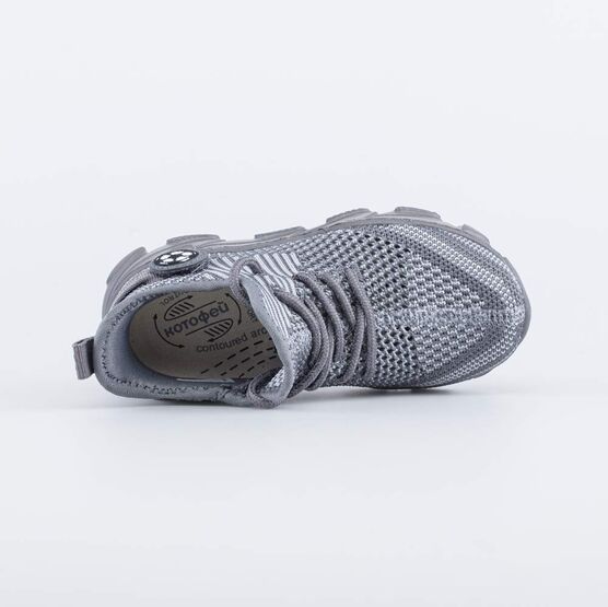 441020-13 Кроссовки из вязаного текстиля для мальчики серый фото №4