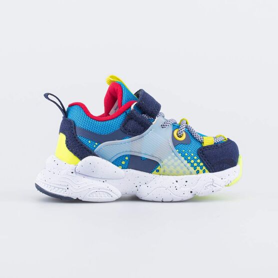 144213-72 Легкие кроссовки для мальчика для мальчики гол-син фото №2