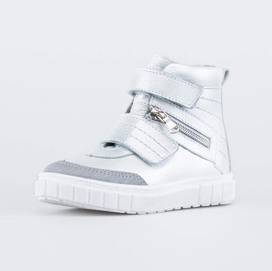 352346-31 Ботинки утепленные на весну/осень для девочки бел-срб