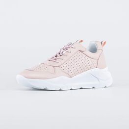 732343-22 Полуботинки из натуральной кожи с перфорацией для девочки розовый