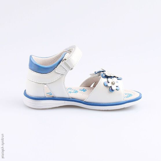 322053-22 Босоножки для девочки бел-син фото №2