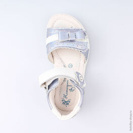 322054-22 Босоножки для девочки светло-синий фото №4