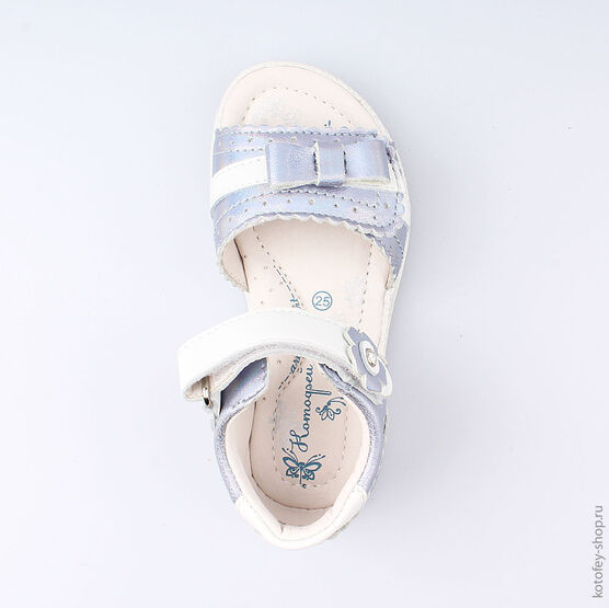 322054-22 Босоножки для девочки светло-синий фото №4