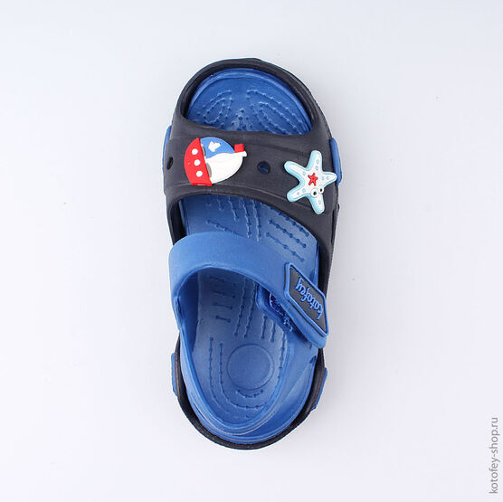 325053-01 Пляжная обувь для мальчики син-гол фото №4